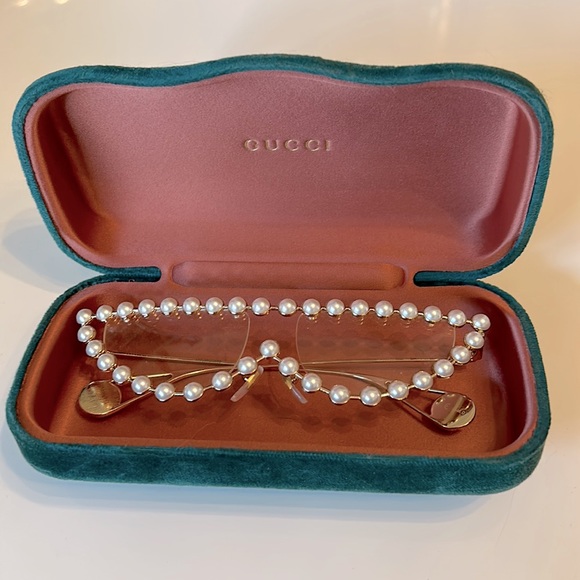 Gucci Accessories - Gucci cat eye glasses pearl authentic
